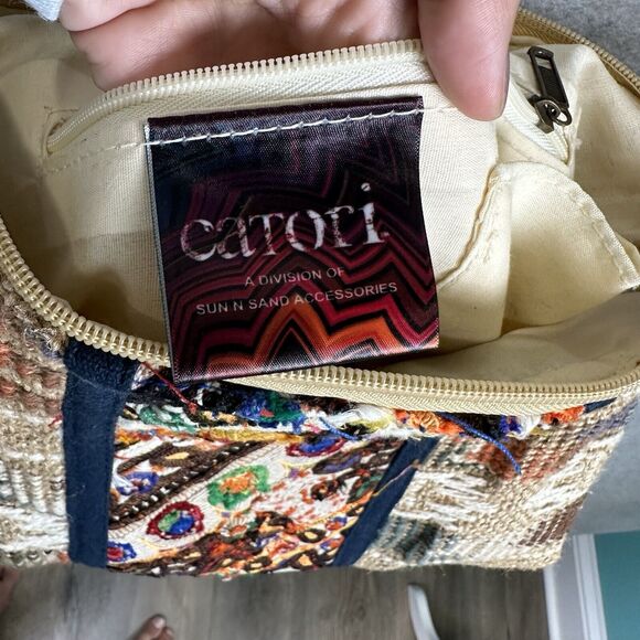 Catori Bohemian Crossbody Shoulder Bag Woven Cloth Handbag Colorful Boho Hippie - Picture 14 of 16